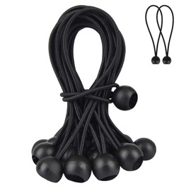 20Pcs Bungee Cords with Balls，15cm/6inch Bungee Balls，Durable Portable Small Bungee Cords for Pavilions, Household Items, Camping Tarpaulin Holder, Awning，Flag Poles