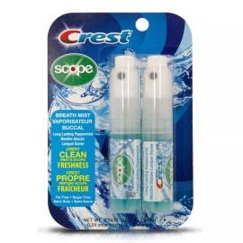 Crest Scope Mint Breath Mist Spray Pack of 12 Travel Size Fresh Breath 0.24oz