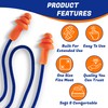 Quality Reusable Earplugs 100 Pair - 25dB Corded Silicone Ear
