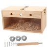 Totority Transparent Parakeet Nesting Bird Breeding House with Buckle Lid