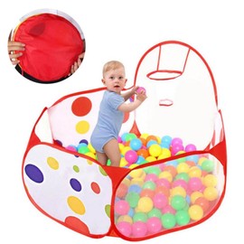 HappyHome Ball Pool, Foldable, Basket Net Included, Ball House, Indoor Playhouse, Storage Bag, Cloth Included, 47.2 inches (120 cm)