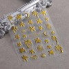 2 Sheets Gold Nail Stickers for Nail Art 5D Self-Adhesive