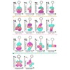 Abc Letters Numbers Silicone Sensory Toys Push Bubble Key Chain