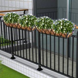 GMSLuu 2PCS Rectangular Hanging Baskets Planter,24" Indoor Outdoor Hanging Baskets Hanging Flower Pots for Garden,Balcony and Home Decor. (Arc)