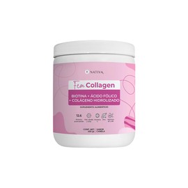 Nativa 5 | Fem Collagen Colágeno Hidrolizado Puro con BIOTINA Y ÁCIDO FÓLICO |Sabor Canela|Cuidado de Piel, Cabello y Uñas|12.6gr de PROTEÍNA |Enriquecido con Zinc + Vitaminas C, B7 y B9 | 450gr