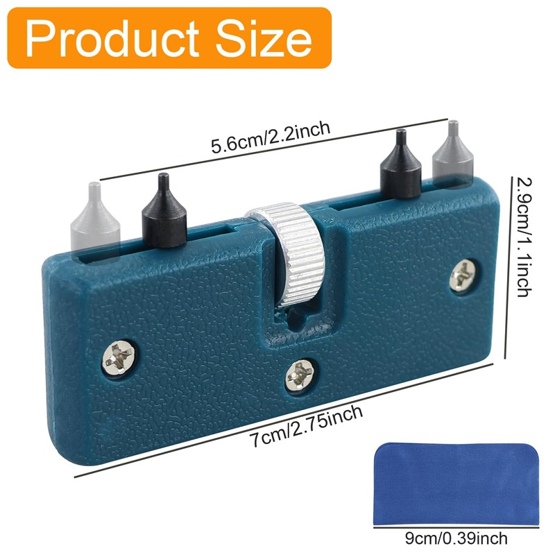 Professional Watch Back Remover Tool, Metal Adjustable Rectangle Watch Back