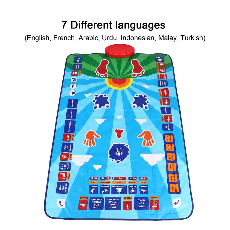7 Languages Educational Prayer Mat Electronic Interactive Prayer Rug Mat