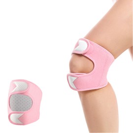 FVVWVV Patella Knee Brace for Women Men, Adjustable Non-Slip Patellar Tendon Support Strap Brace Hiking, Running, Meniscus Tear, Arthritis, Tendonitis, Injury Recovery (Pink)