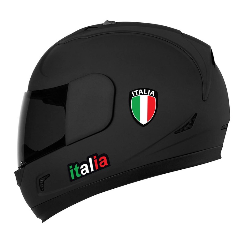 Biomar Labs® 10 x Vinyl Car Sticker Flag Italy Italian