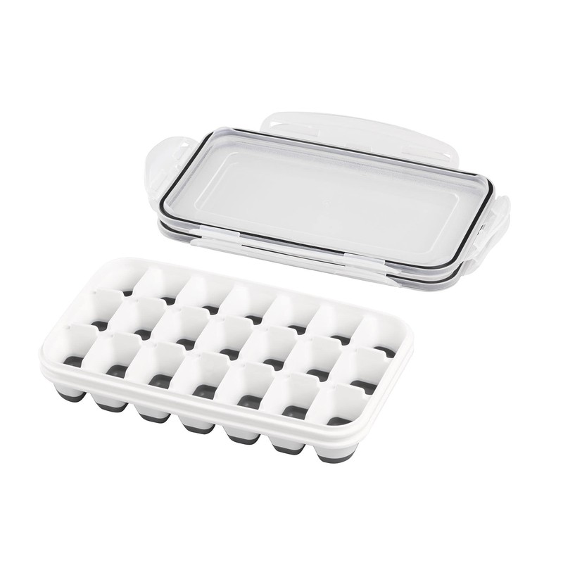 APS Set of 2 Ice Cube Trays with Transparent Lid