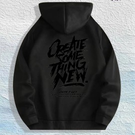 CREATE SOMETHING NEW Motivational Hoodie 100% Cotton US Warehouse 7 ColorsColor: Brown, Size: L