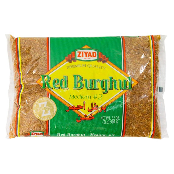 Ziyad Red Burghul, Number 2 Medium Bulgur, Bread Filler Perfect