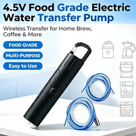 4.5V Engine Oil Pump, Electric Oil Change Fluid Evacuators，Electric Fluid Transfer Pump for Engine Oil, Equipped With 3 Pipes-Low Noise(no batteries included）