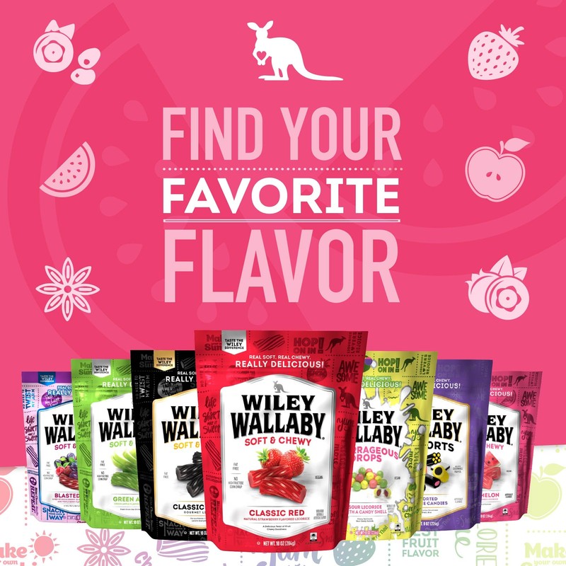 Wiley Wallaby Licorice 5.5 Ounce Watermelon Low Sugar Gluten Free