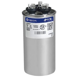 - 35 + 4 uF MFD x 370 VAC Genteq Replacement Dual Capacitor Round # C3354R / 97F9837
