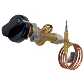 Low Pressure LPG Propane Gas with 3/8" Flare Inlet & Outlet, Fireplace Flame Failure Safety Control Valve Kit, Low Pressure Propane Replacement Part