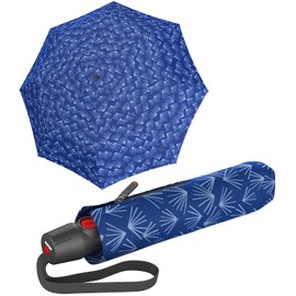 Knirps T.200 Duomatic Solids Pocket Umbrella - Automatic Open/Close - Foldable - Storm Resistant - Windproof, Nuno Kasa Blue, Plain