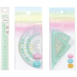 Nishi Takashi Macaron Series Ruler Set, 3 Types, Pistachio MR-TPPI