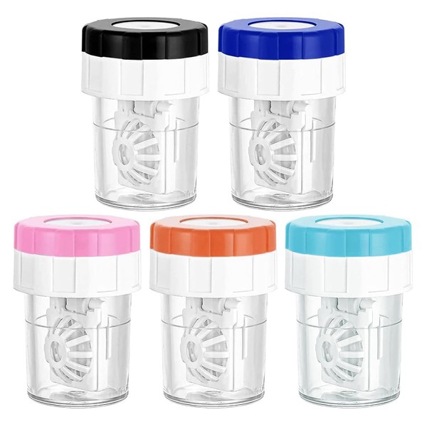 YOYEAH Pack of 5 Contact Lens Containers, Lens Case, Contact