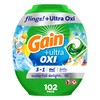 Gain Flings Ultra Oxi Laundry Detergent Pacs, 102 Count, Waterfall