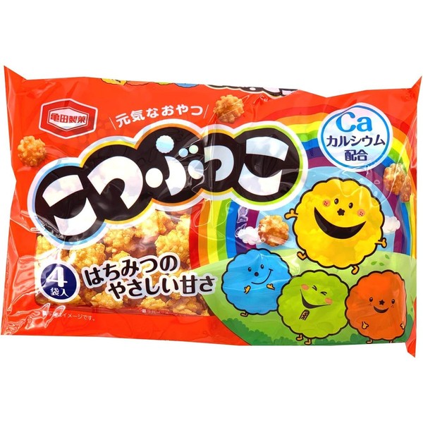 Kameda Kotsubukko Fried Rice Crackers 4-Pack 110g (Pack of 6),