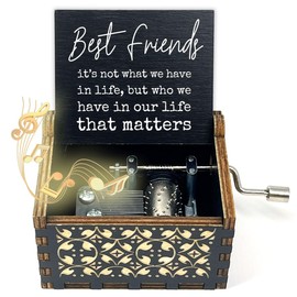 ukebobo Friendship Music Box Gift, You are My Sunshine Hand Crank Wooden Musical Boxes, Thank You Gift for Friends, Christmas Birthday Graduation Friendship Gifts for Women Friend-582
