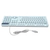 Gaming Keyboard USB Round 104 Keycaps Backlit Ergonomic Fodable Feet