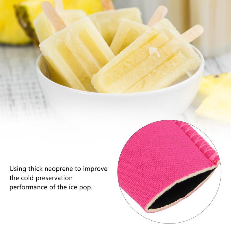 10pcs Ice Pop Sleeves Reusable Neoprene Anti Freezing Ice Pop