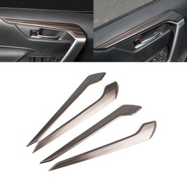 x xotic tech Interior Car Door Armrest Panel Strip Cover Trim, Wood Grain, Compatible with Toyota RAV4 2019 2020 2021 2022 2023 2024 2025