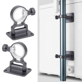 SHARRA Pack of 2 Parasol Stand Parasol Wall Mounted Balcony Clamp Removable Fishing Box Umbrella Holder Split Type Base Mount Accessories