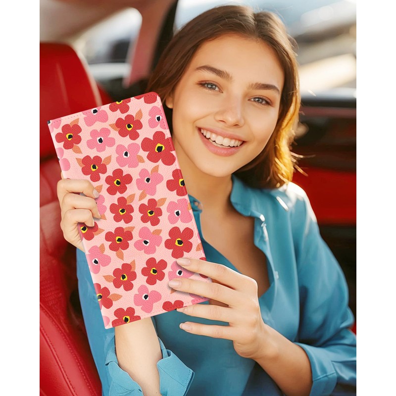 Slohif Car Registration and Insurance Card Holder - Floral Vehicle