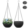 Hanging Planter, 2Pcs Self-Watering Outdoor Hanging Planter with Rustproof Chains,