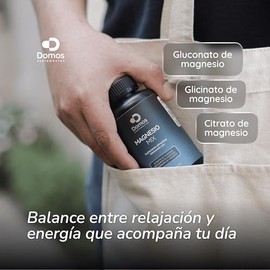Suplementos Domos - Magnesio Mix: Citrato, Glicinato Y Gluconato-120 Cápsulas