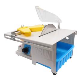 Mini Table Saw, 11.42 * 9.25 in Woodworking Bench Saw Cutting Machine 750W Motor Control Adjustable Cut Depth for Metal, Wood, Aluminum and Other Grinding and Cutting Tools