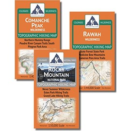 Outdoor Trail Maps Ft Collins Area Backpacking Map Pack - Comanche Peak, Rawah, Rocky Mountain National Park