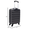 Wrangler Wrangler Hardside Spinner Carry-On Luggage, Charcoal, 22-Inch