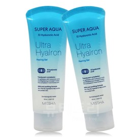 Missha Super Aqua Ultra Hyaluron Peeling Gel 100ml + 100ml / 미샤 수퍼아쿠아 울트라 히알론 필링젤 100ml + 100ml