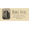 Los Angeles Cecil Hotel luggage label
