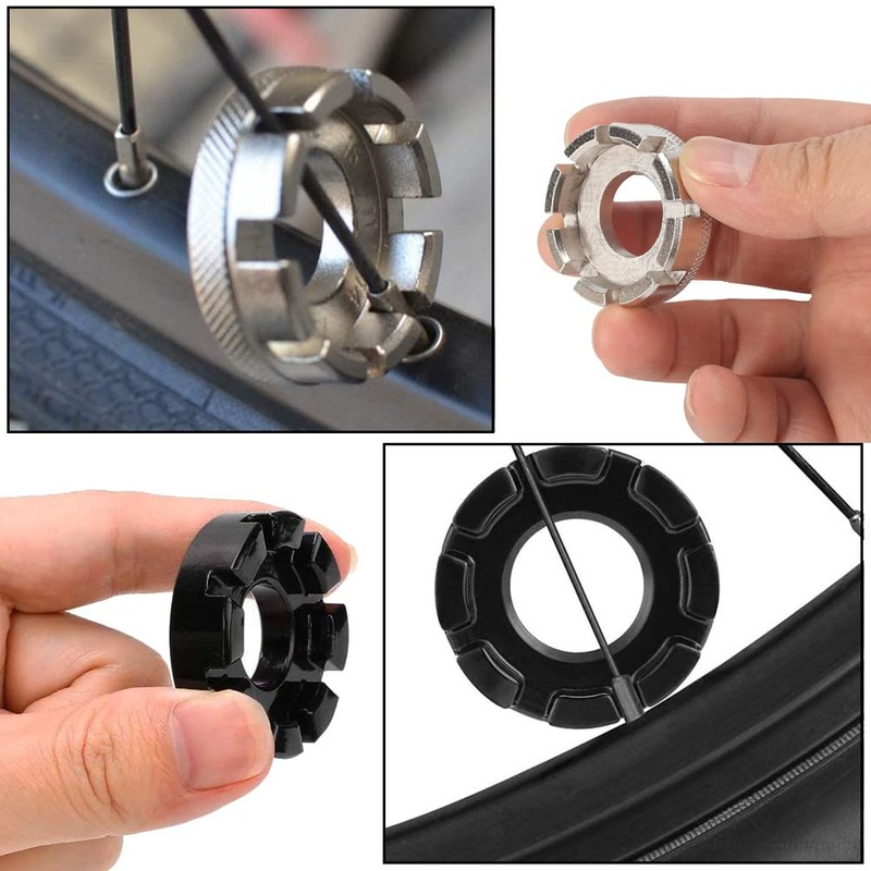 Kigauru 6pcs Bicycle Spoke Wrench Nickel Plated Process Tool Steel