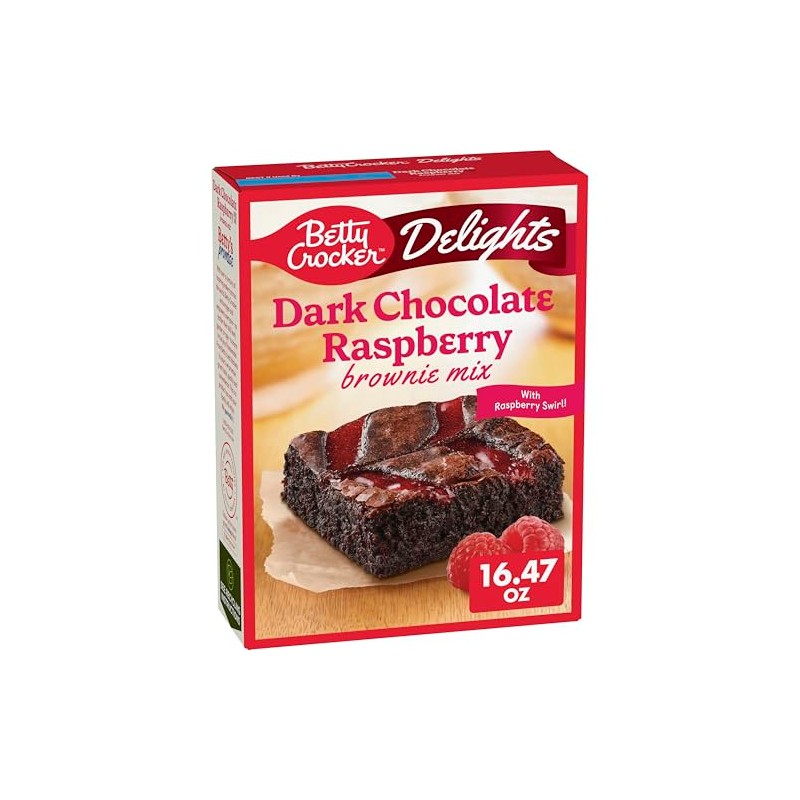 Betty Crocker Delights Dark Chocolate Raspberry Brownie Mix, 16.47 oz
