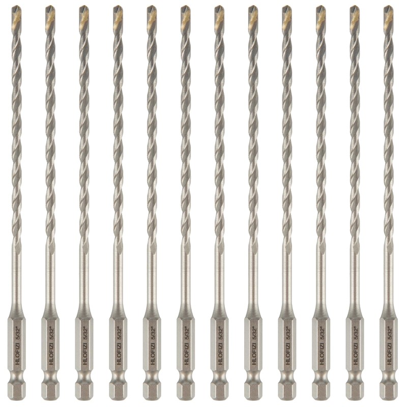 HLOFIZI 5/32" x 6" Masonry Drill Bits 5/32 inch Concrete
