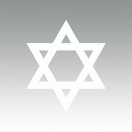 RDW Star of David Sticker - Decal - Die Cut - White