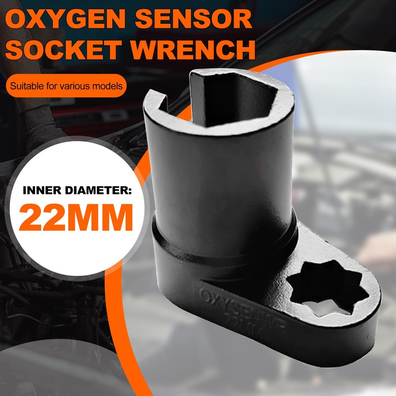 TKSE Oxygen Sensor Removal Tool, Universal 22 mm 1/2 Inch