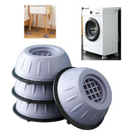 4PCS Anti Vibration Pads Upgraded - Washing Machine Base Foot Pads, Non Slip Heighten Shock and Noise Cancelling Mat for Washer and Dryer Machine Support Protects Pedestals