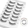 JIECAI Lashes Wispy False Eyelashes Mink Eye Lashes Manga Fake