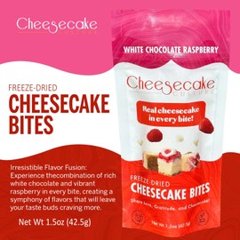 Cheesecake Culture Freeze-Dried Bites Variety Pack - White Chocolate Raspberry, Strawberry, Cookies & Cream, Crunchy Snacks - 1.5oz Each (3 Pack)