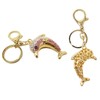 Honbay 1PCS Crystal Rhinestone Dolphin Keychain Cute Sparkling Animal Key