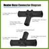 HOPESPANNER 2 Pcs Heater Hose Tee Connector for Toyota Land