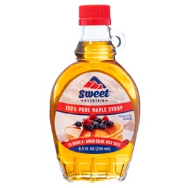 Sweet Mountain Maple - 100% Pure Maple Syrup Grade A Amber in Glass Bottle (8.5 FL OZ / 250 ml)