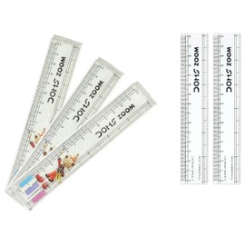 5 x 15cm/150mm/6” DOMS Zoom Clear Plastic Strong Broad Rulers Home School Office